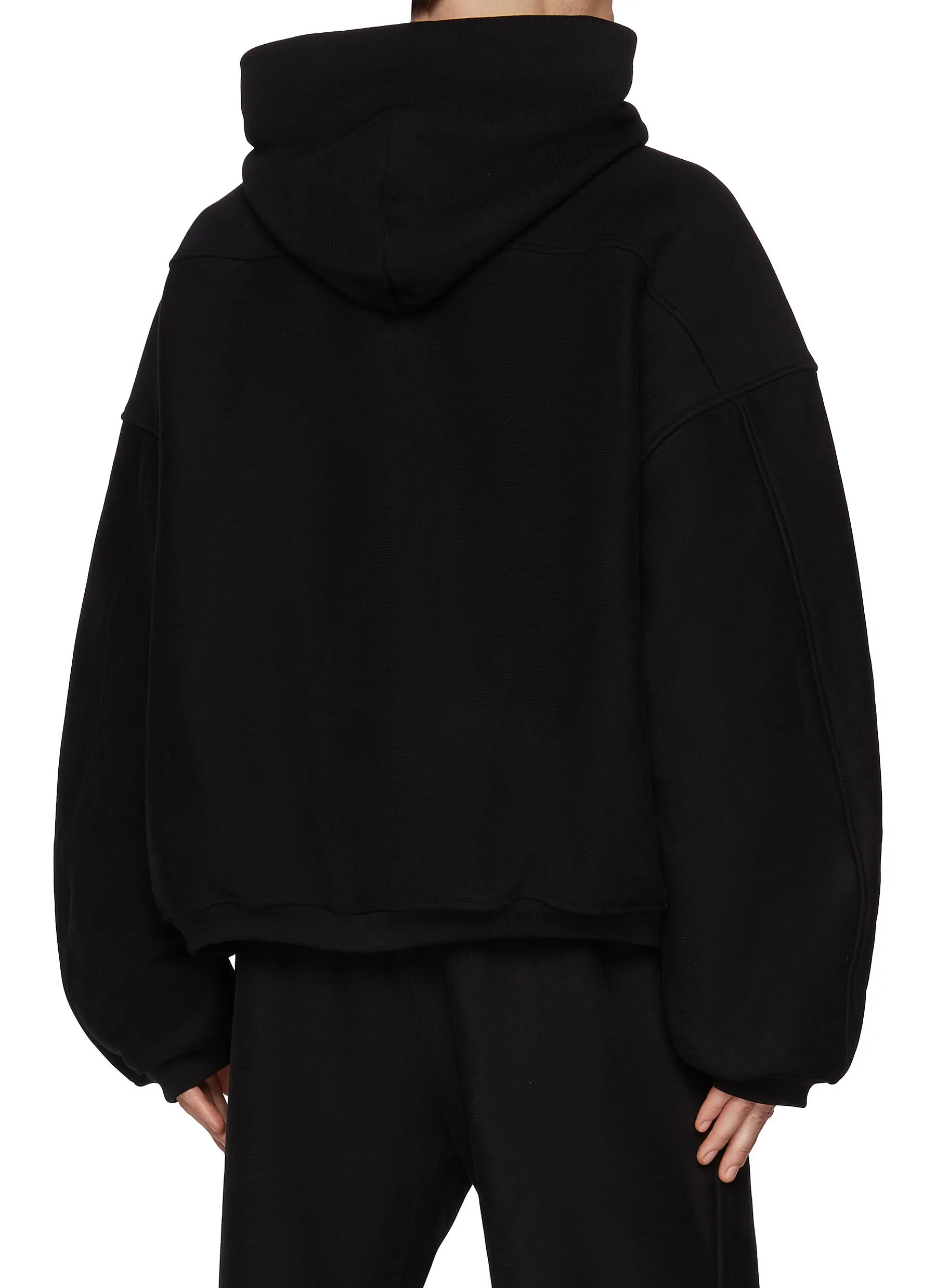 -----------ALEXANDERWANG  ---- ------------ ----Oversized Embossed Logo Heavy Cotton Terry Hoodie --