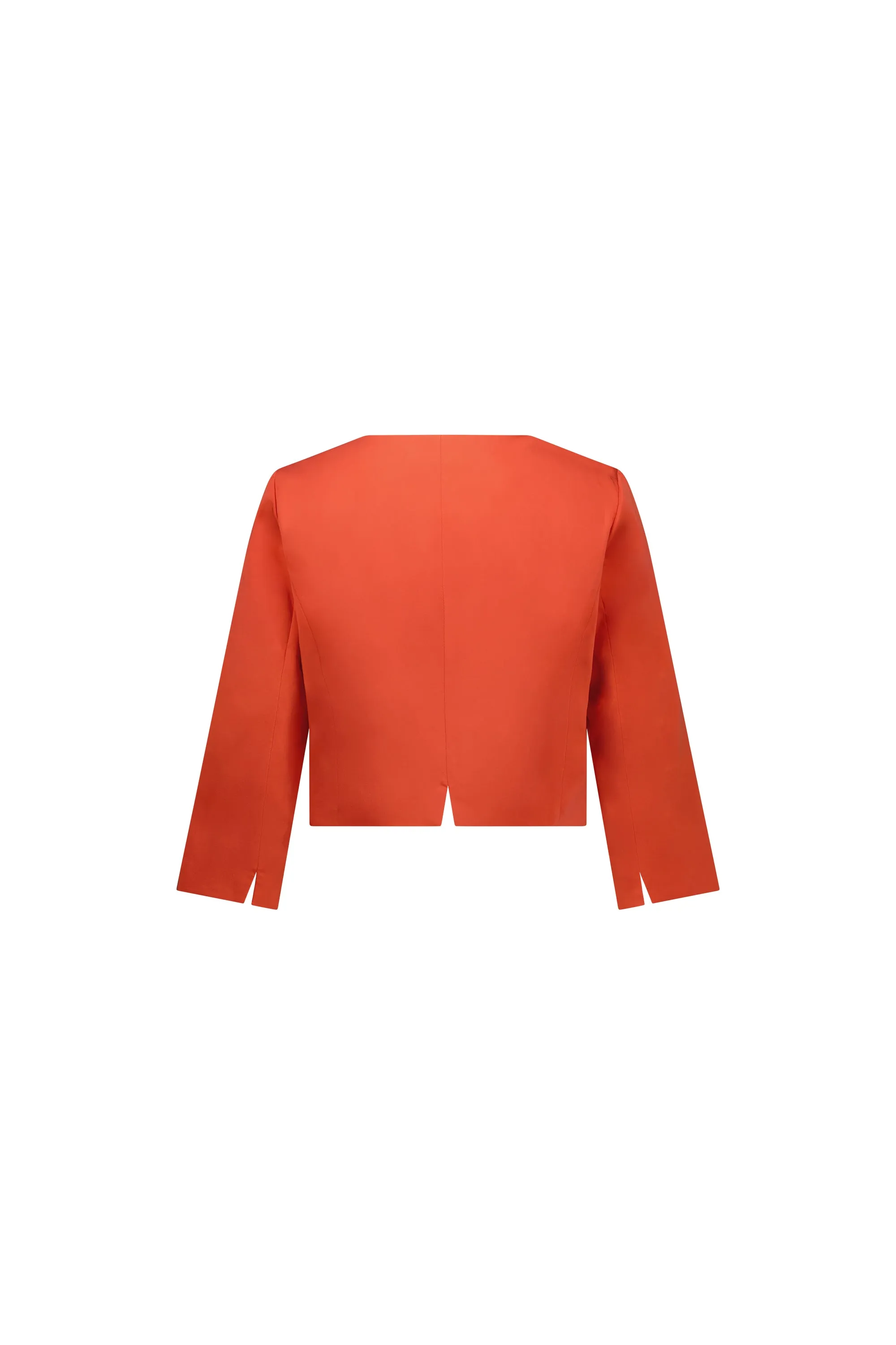 2087 3/4 Sleeve Single Button Cropped Jacket :Punch Vassalli