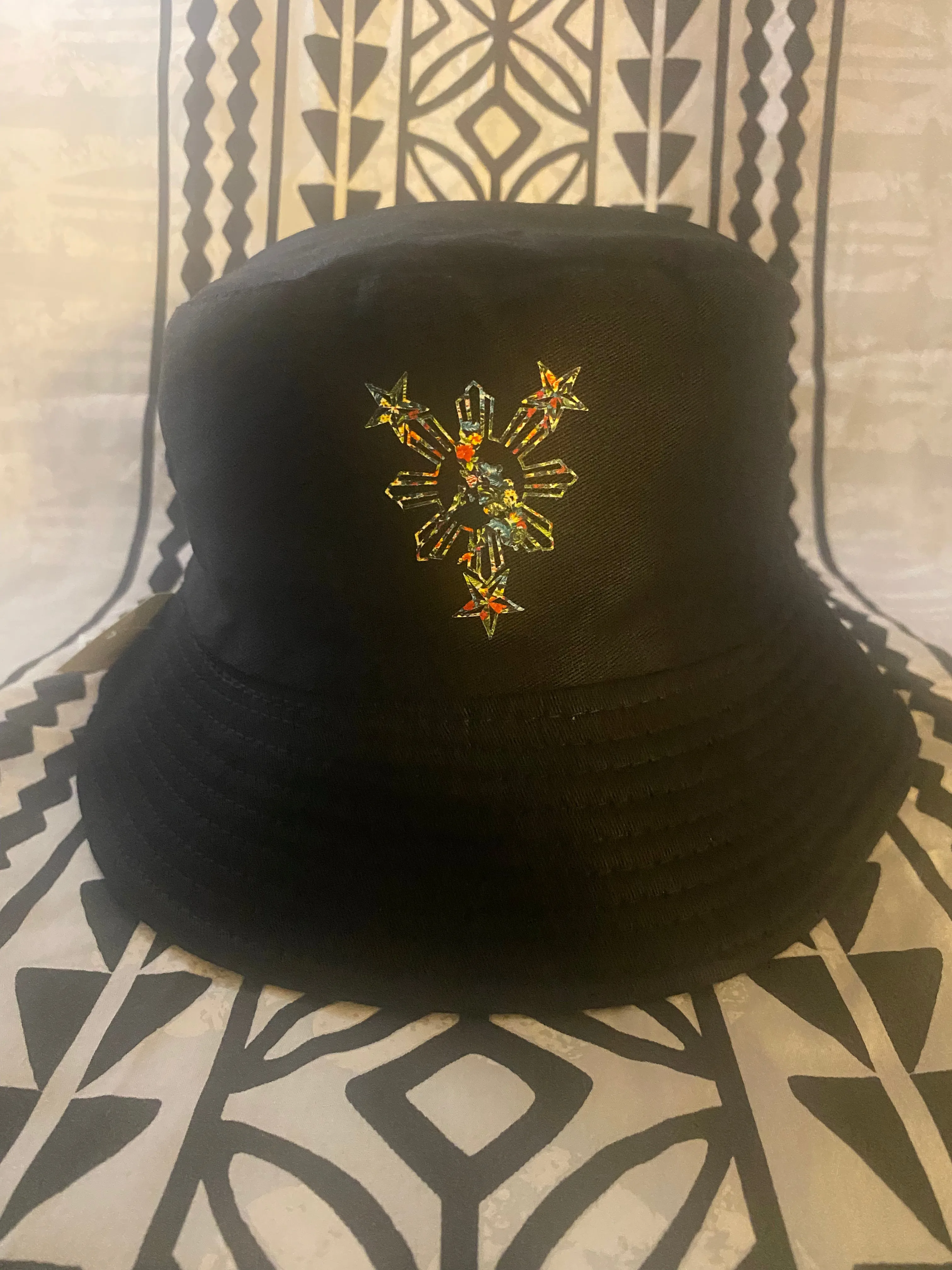 3 Stars and Sun Floral Bucket Hat