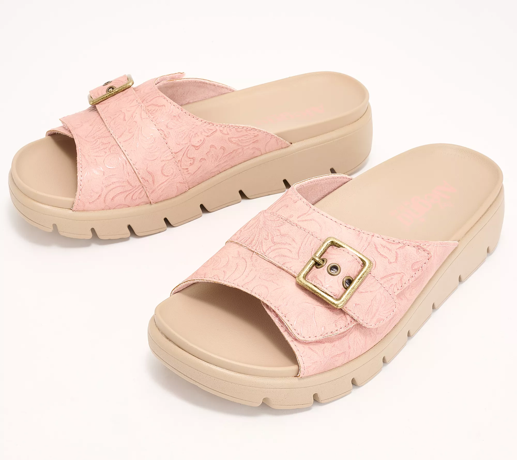 "As Is" Alegria Adjustable Slide Sandals- Janey