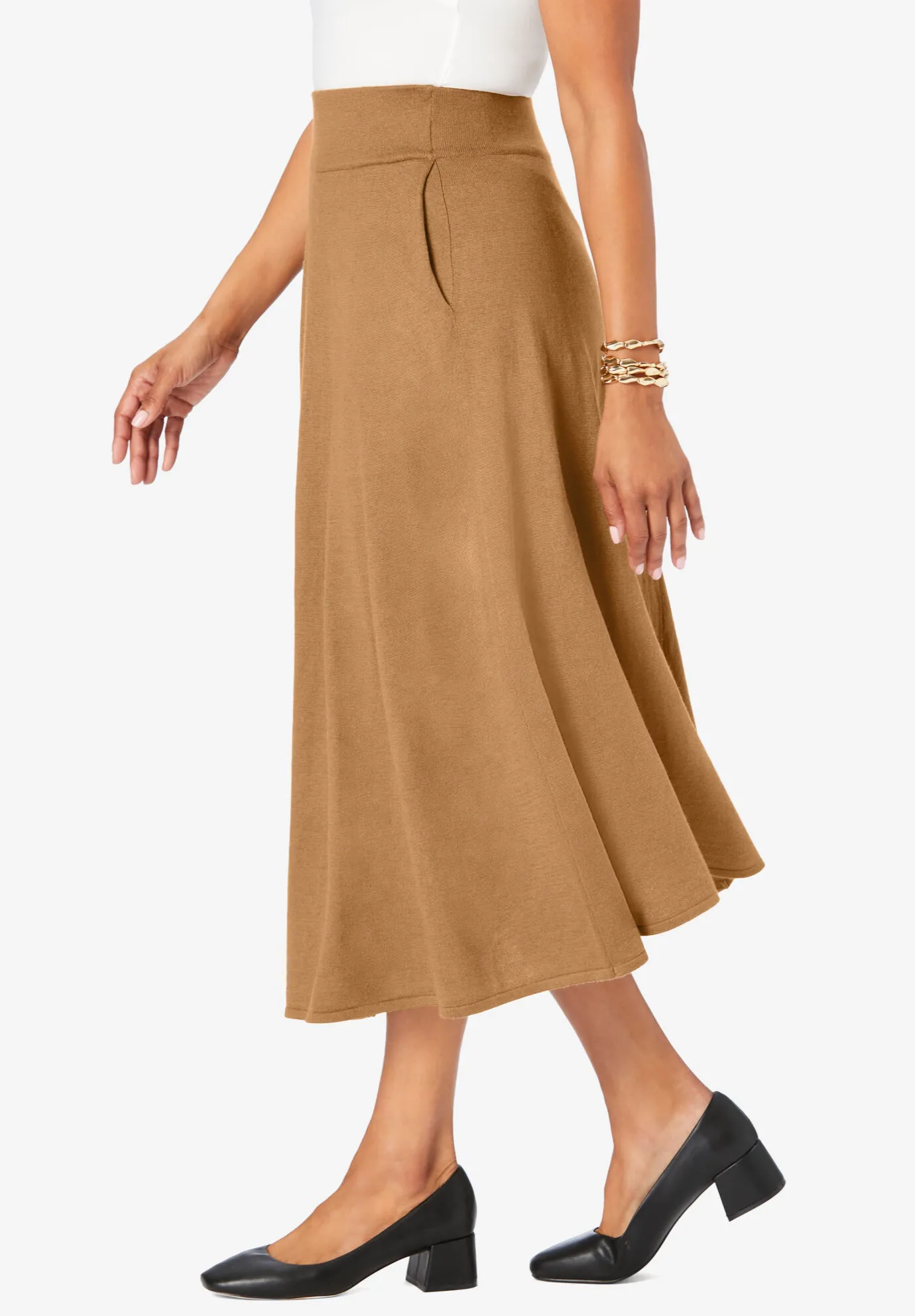 A-Line Cashmere Skirt