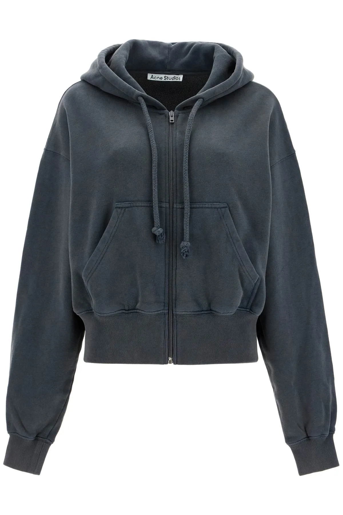 ACNE STUDIOS Cozy Boxy Zip Hoodie with Soft Brushed Cotton