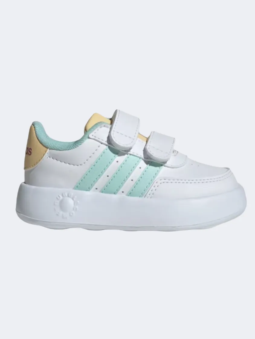 Adidas Breaknet 2 Infant Girls Sportswear Shoes White/Aqua/Tint