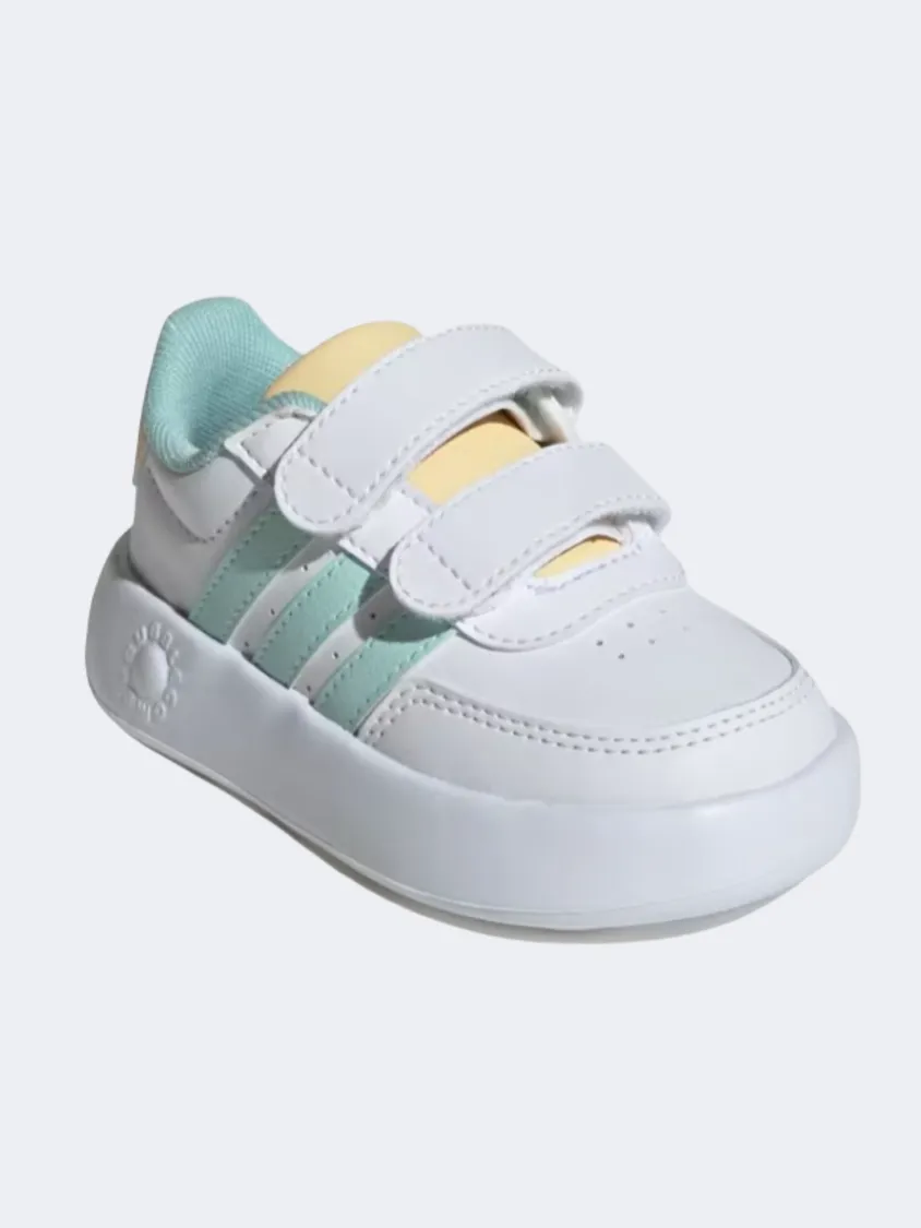 Adidas Breaknet 2 Infant Girls Sportswear Shoes White/Aqua/Tint