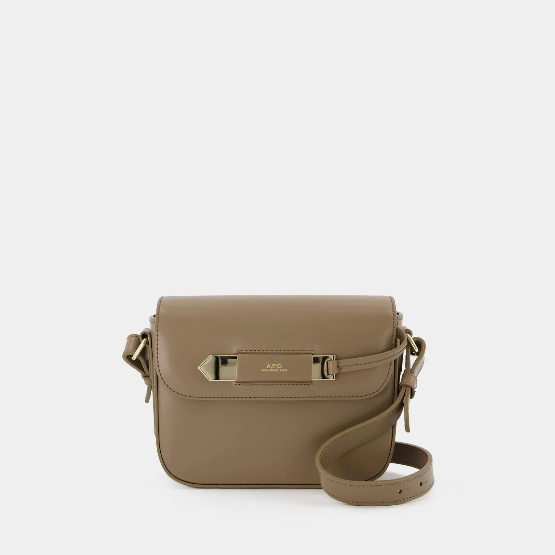 A.P.C.  Charlotte Small Hobo Bag - A.P.C. - Greige - Leather