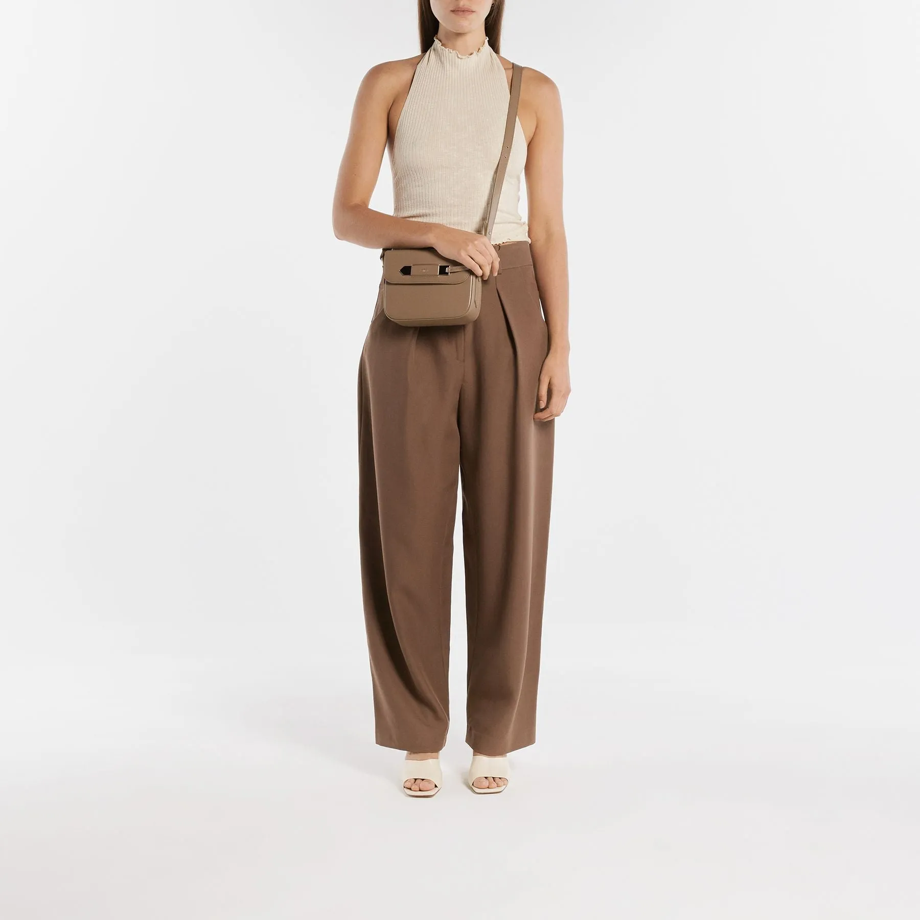 A.P.C.  Charlotte Small Hobo Bag - A.P.C. - Greige - Leather