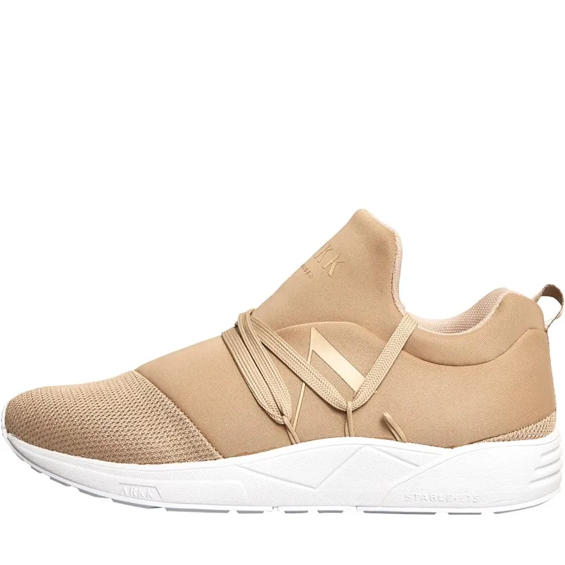 ARKK Copenhagen Womens Raven Mesh Trainers Tofu Safari