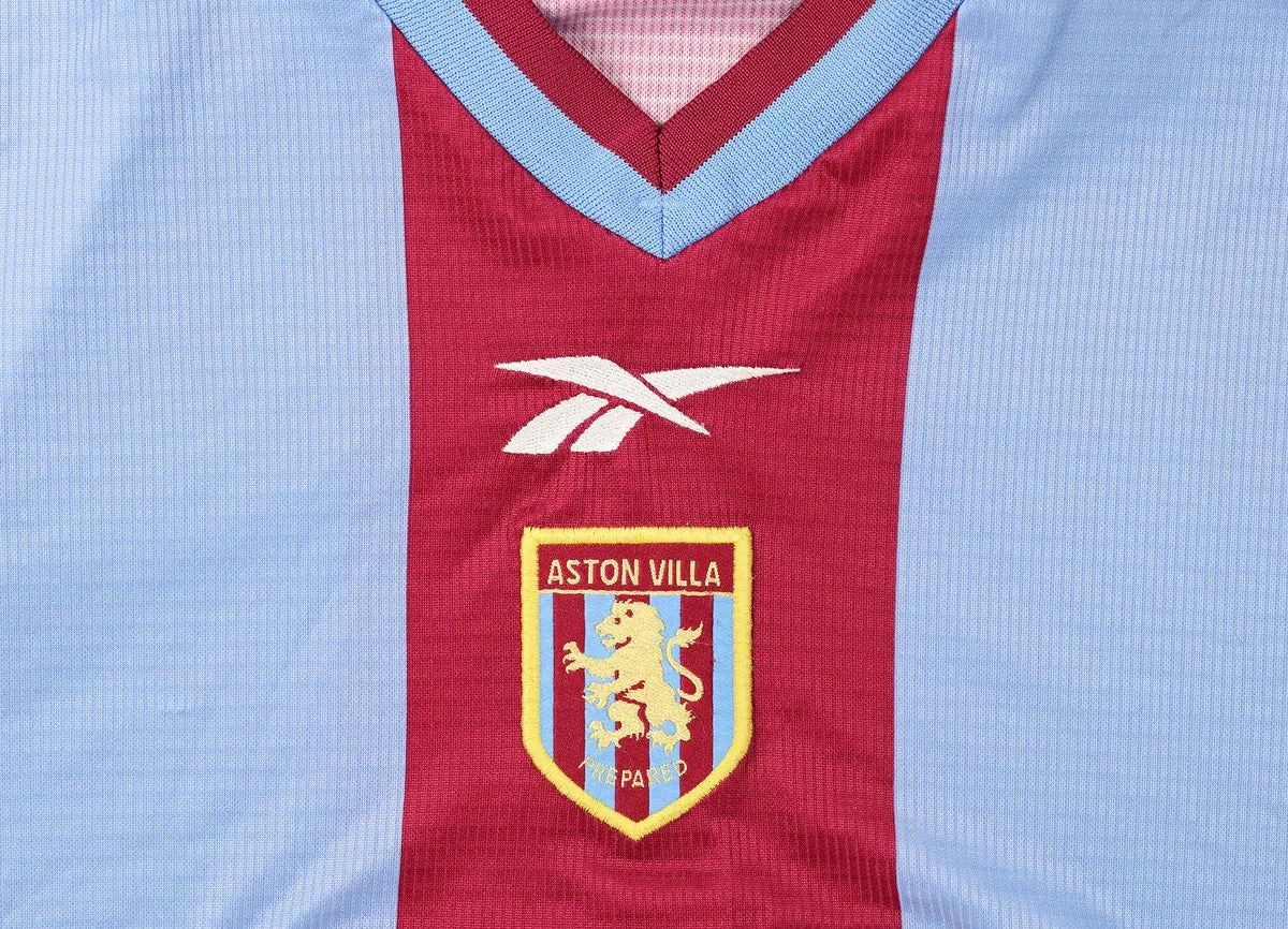 Aston Villa 1999 Reebok Home Football Shirt - Maroon/Blue - L