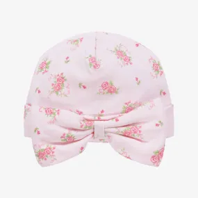 Baby Girls Pink Rose Scrolls Hat