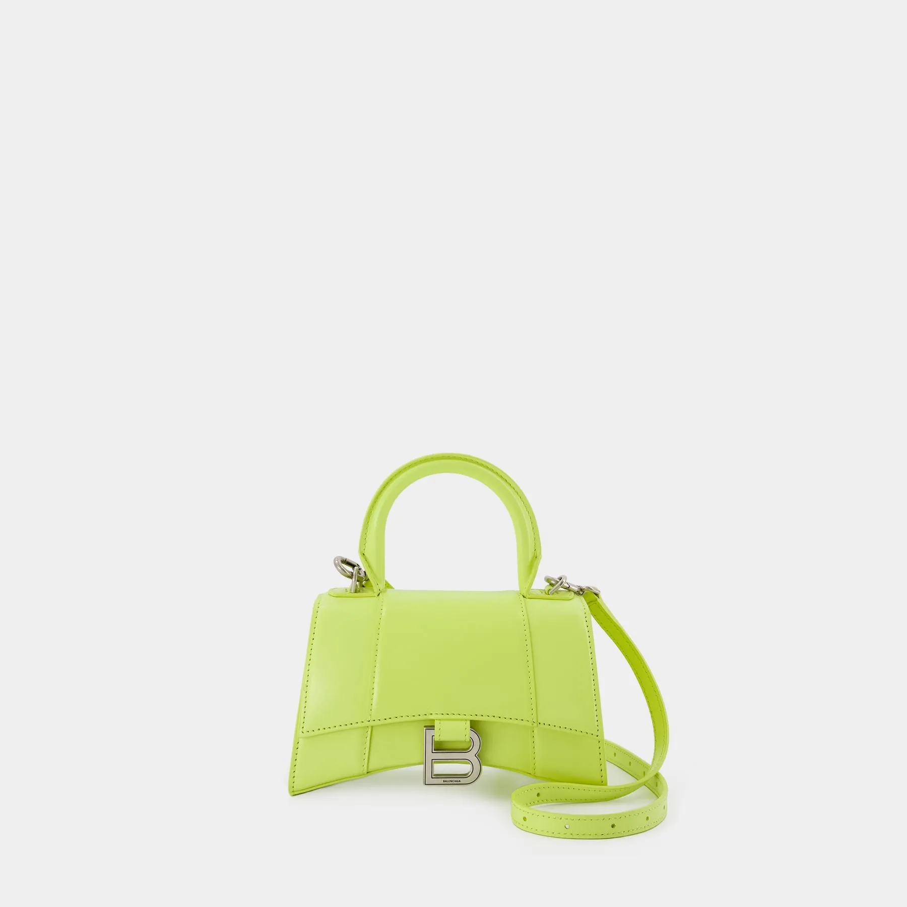 Balenciaga  Hourglass Xs Bag - Balenciaga -  Lime - Leather