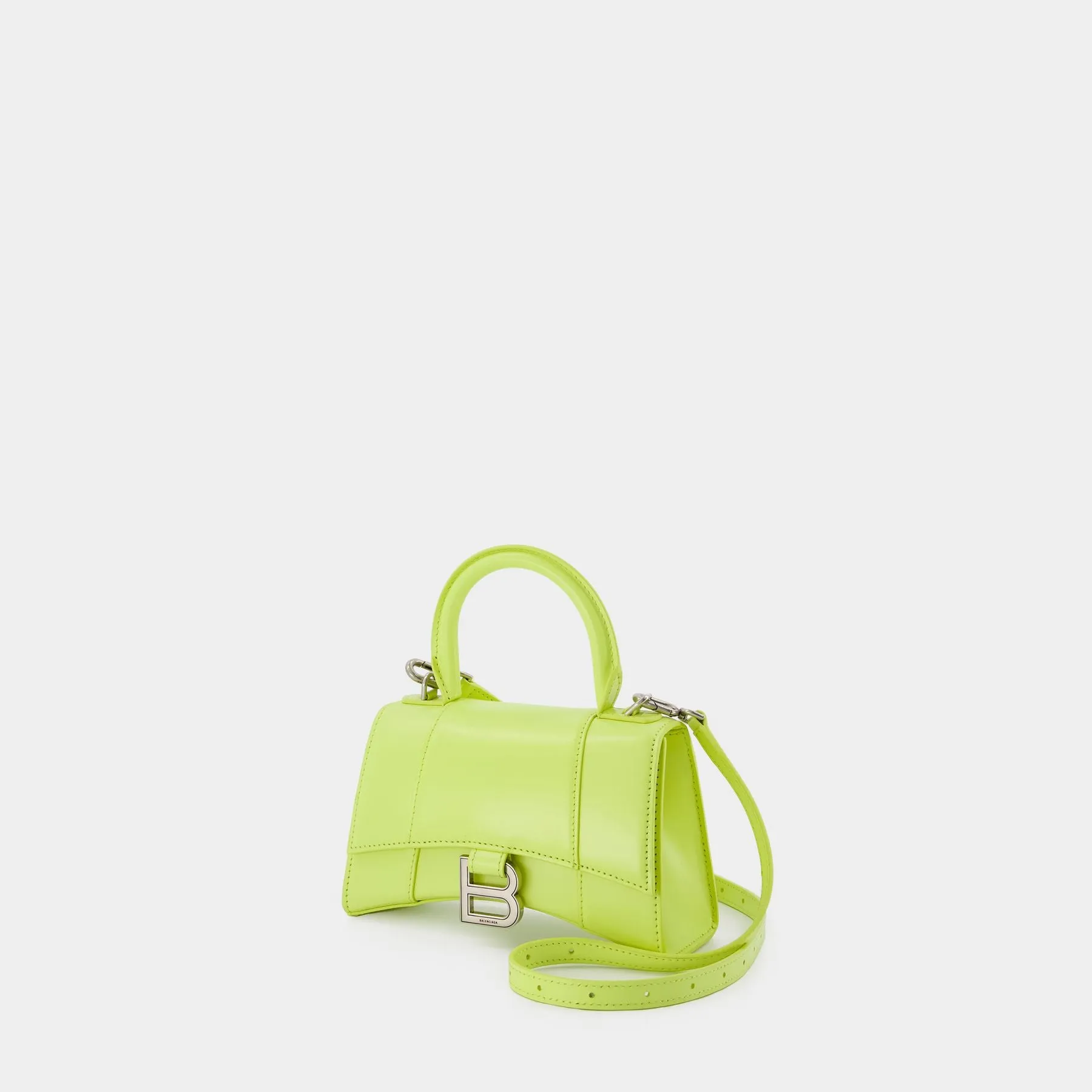 Balenciaga  Hourglass Xs Bag - Balenciaga -  Lime - Leather