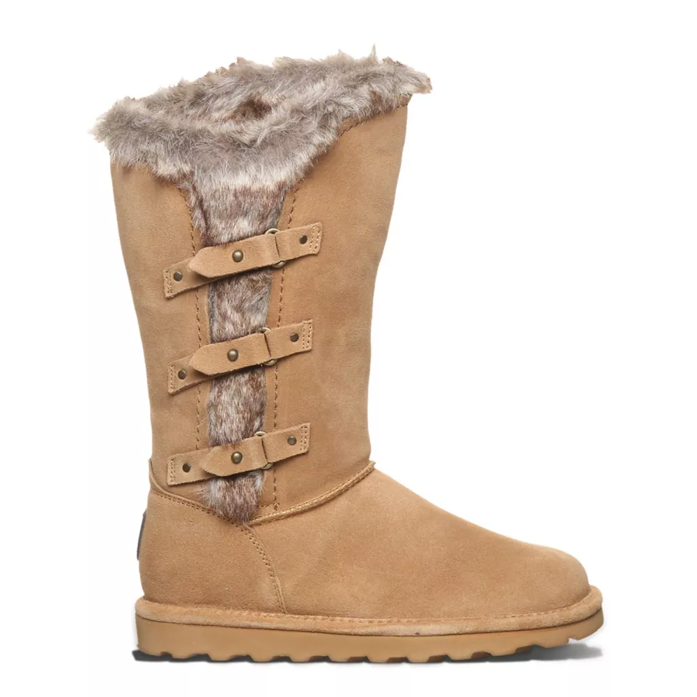 BEARPAW  WOMENS EMERY WATER RESISTANT FAUX FUR BOOT