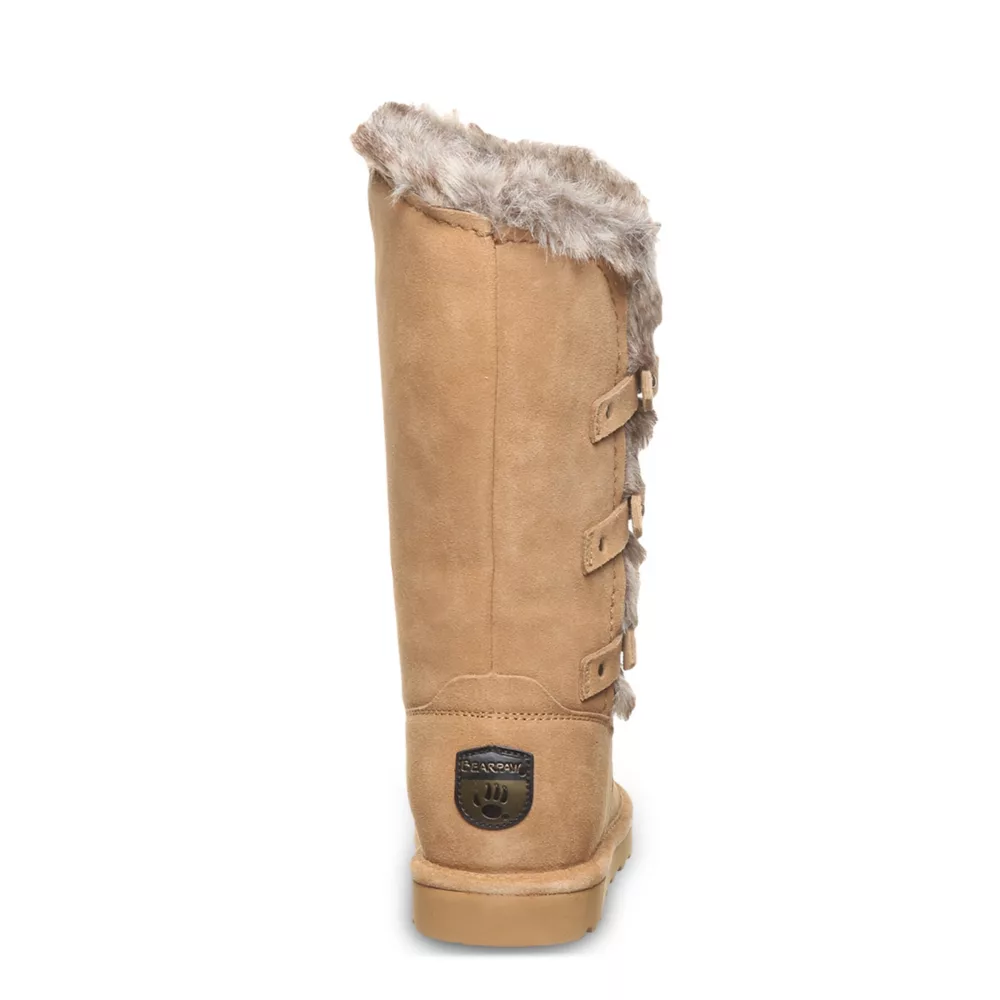 BEARPAW  WOMENS EMERY WATER RESISTANT FAUX FUR BOOT