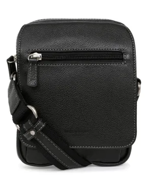 Black cowhide leather bag 463993