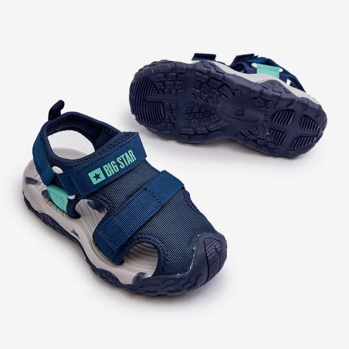 Boys' Velcro Sandals Big Star NN374236 Navy Blue