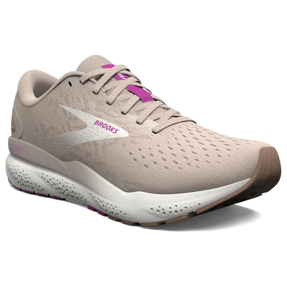 Brooks Ghost 16 Almond Peach/Coconut/Purple Running Shoe (Women's)