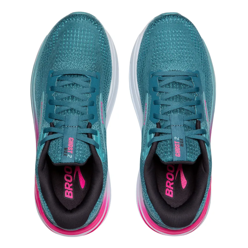 Brooks Ghost Max 2 Storm Blue/Knockout Pink/Aqua Running Shoe (Women's)