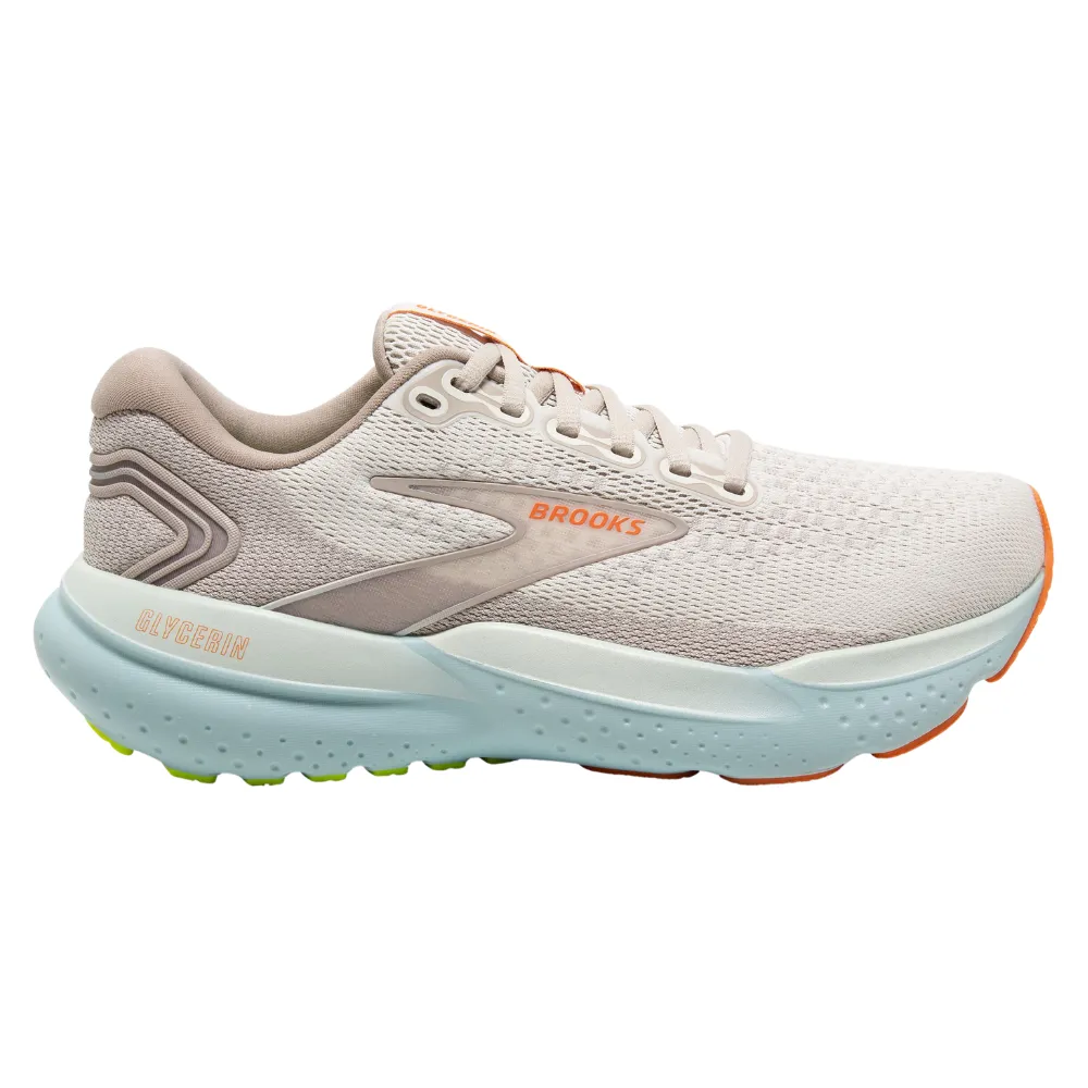 Brooks Glycerin GTS 21 Coconut/Aqua/Autumn Sunset Running Shoe (Women's)