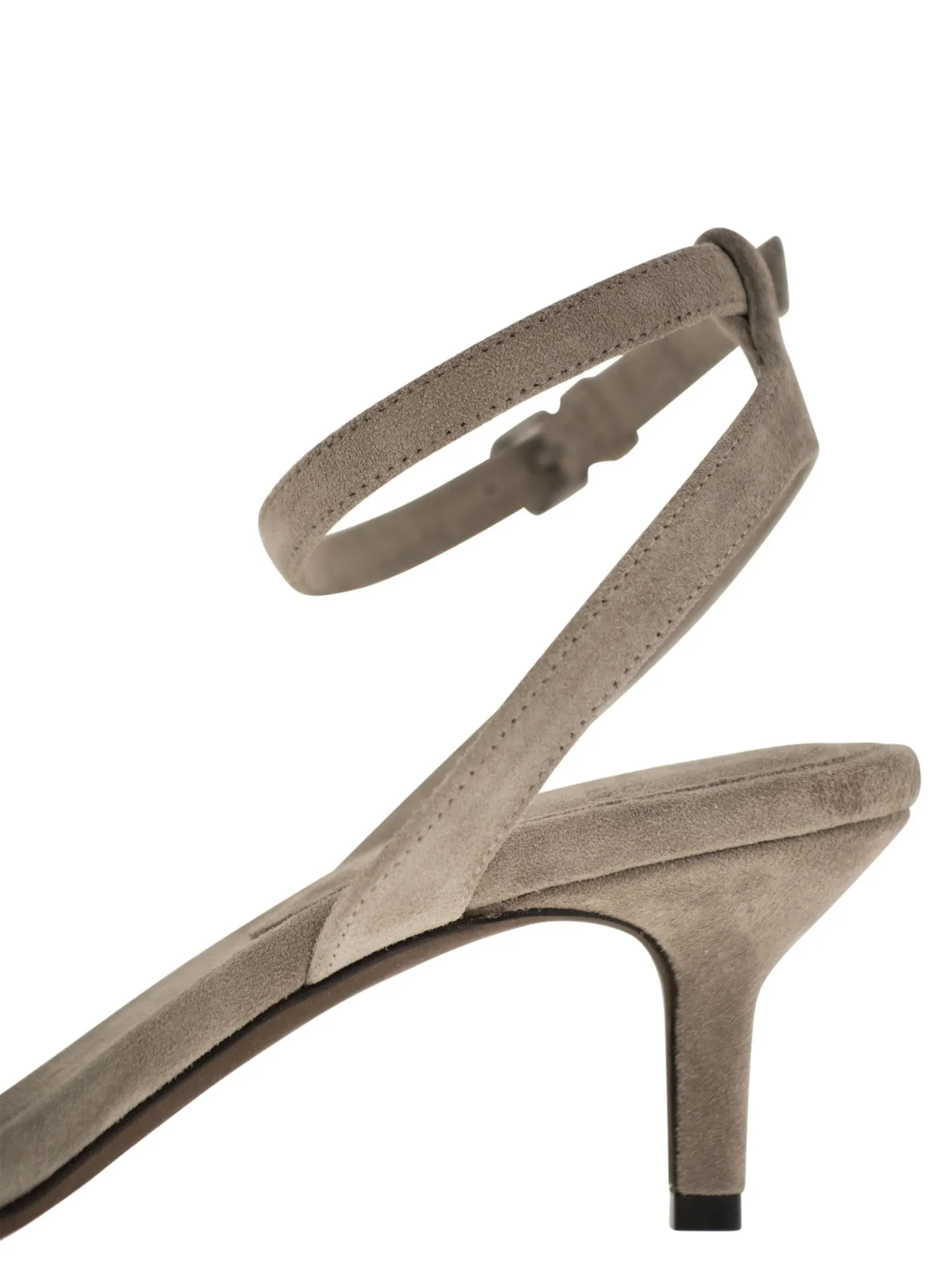 Brunello Cucinelli    Brunello Cucinelli Suede Sandals With Precious Insert