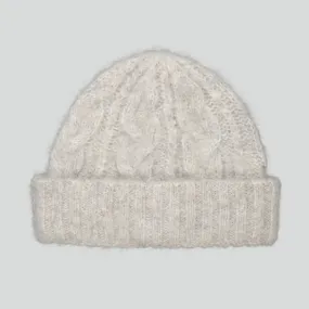 Cable Hat 6512 (Light Grey Melange)