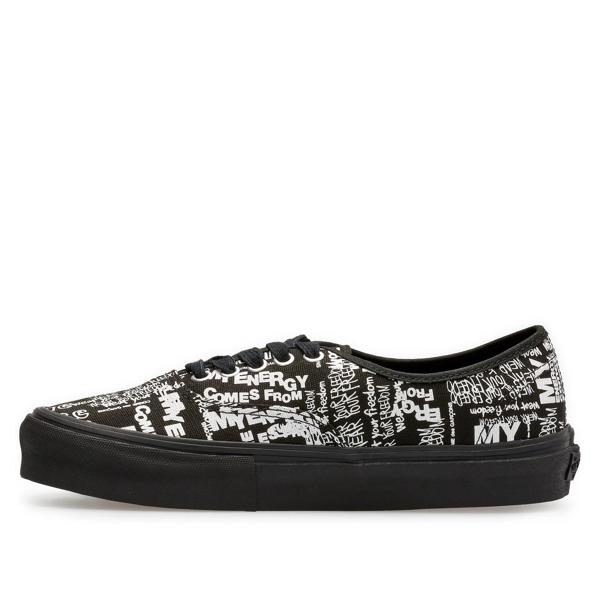 CDG Originals - Message Vans UA Authentic Sneakers - (Black)