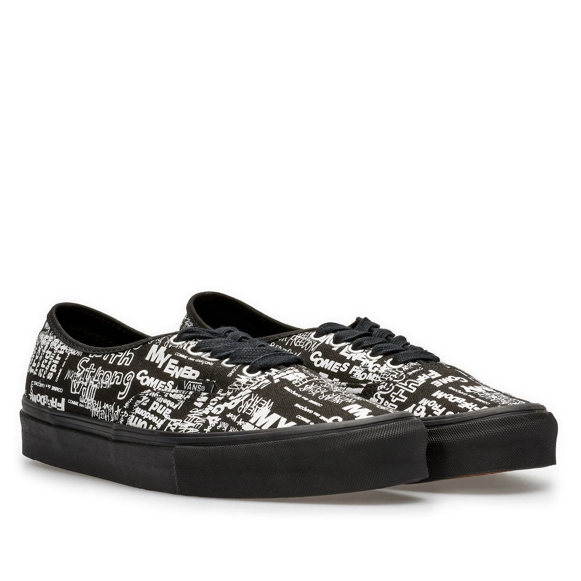 CDG Originals - Message Vans UA Authentic Sneakers - (Black)