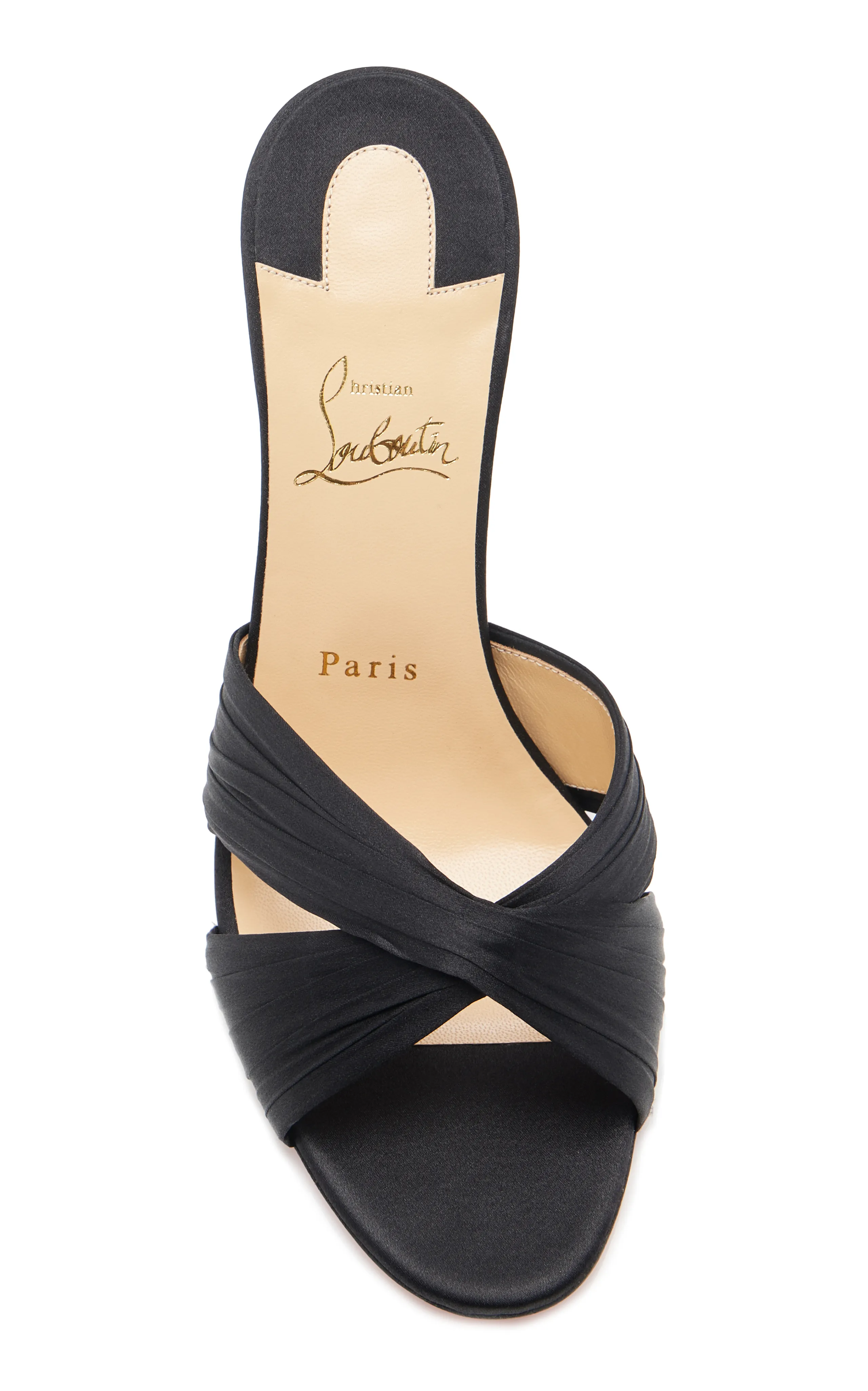 Christian Louboutin Nicol Is Back 85mm Crepe Satin Sandals