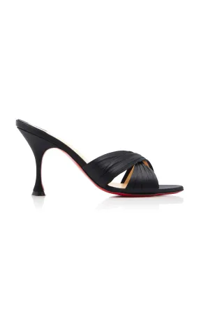 Christian Louboutin Nicol Is Back 85mm Crepe Satin Sandals