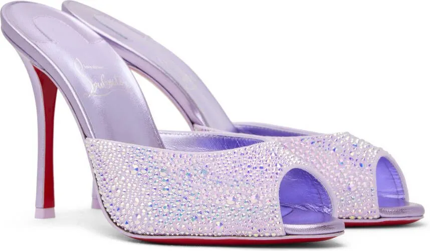 Christian Louboutin Purple Me Dolly Strass 100 Heeled Sandals