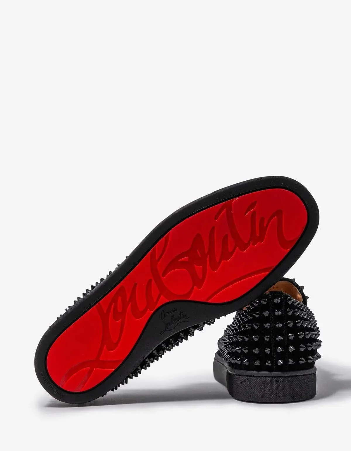 Christian Louboutin Roller-Boat Black Suede Trainers