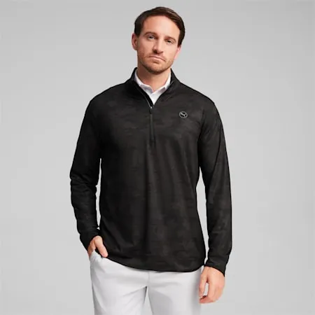 Cloudspun Camo Men's Golf 1/4 Zip Pullover | PUMA Black | PUMA SHOP ALL PUMA | PUMA 