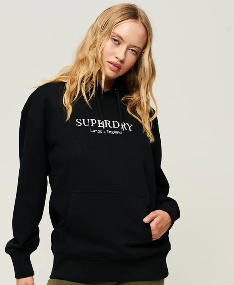 Code Heraldry Oversized Hoodie | Black