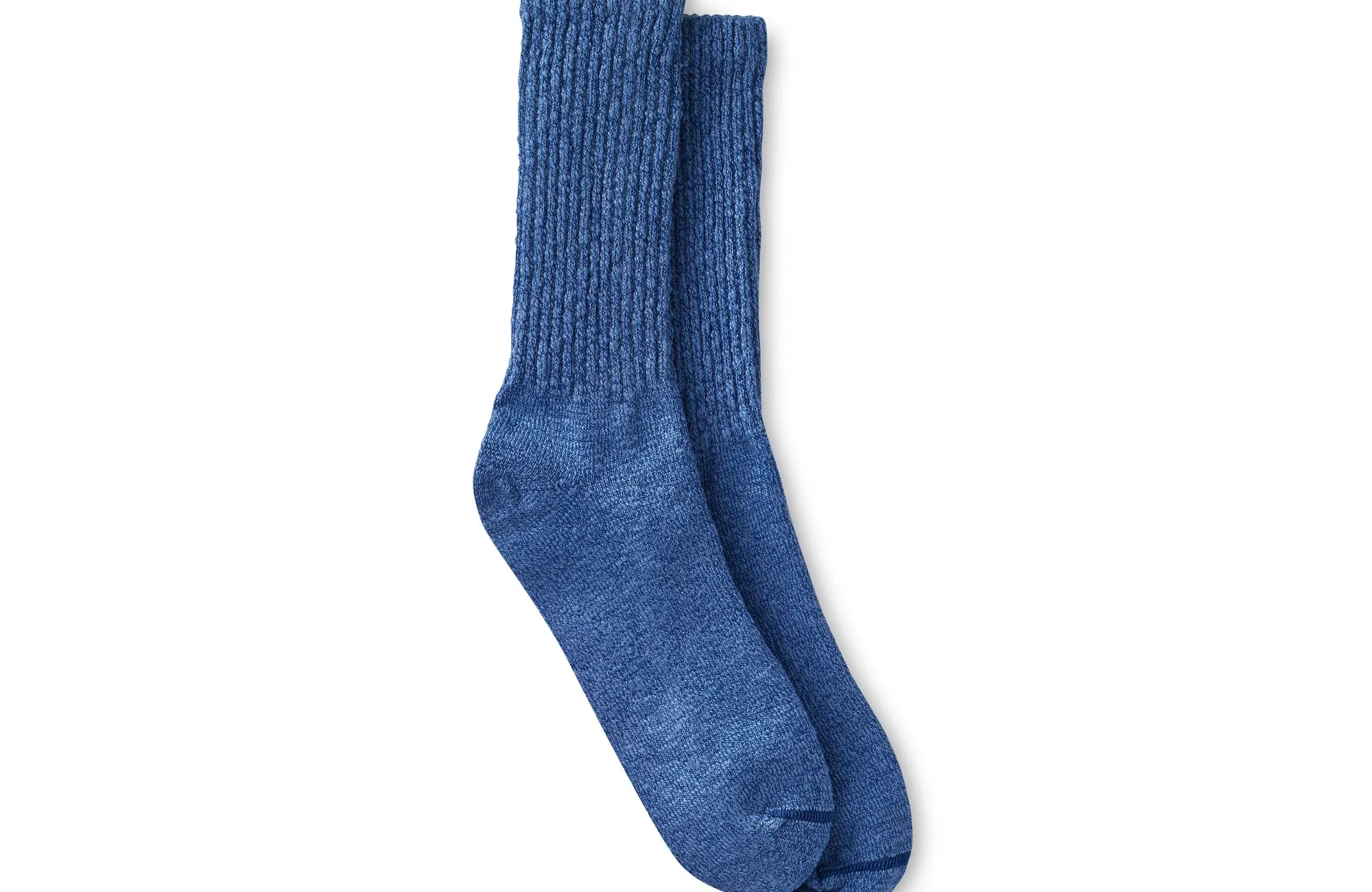 Cotton Blend Ragg Crew Unisex Cotton Blend Ragg Crew Boot Socks in Over Dyed Navy/Blue Cotton Blend     