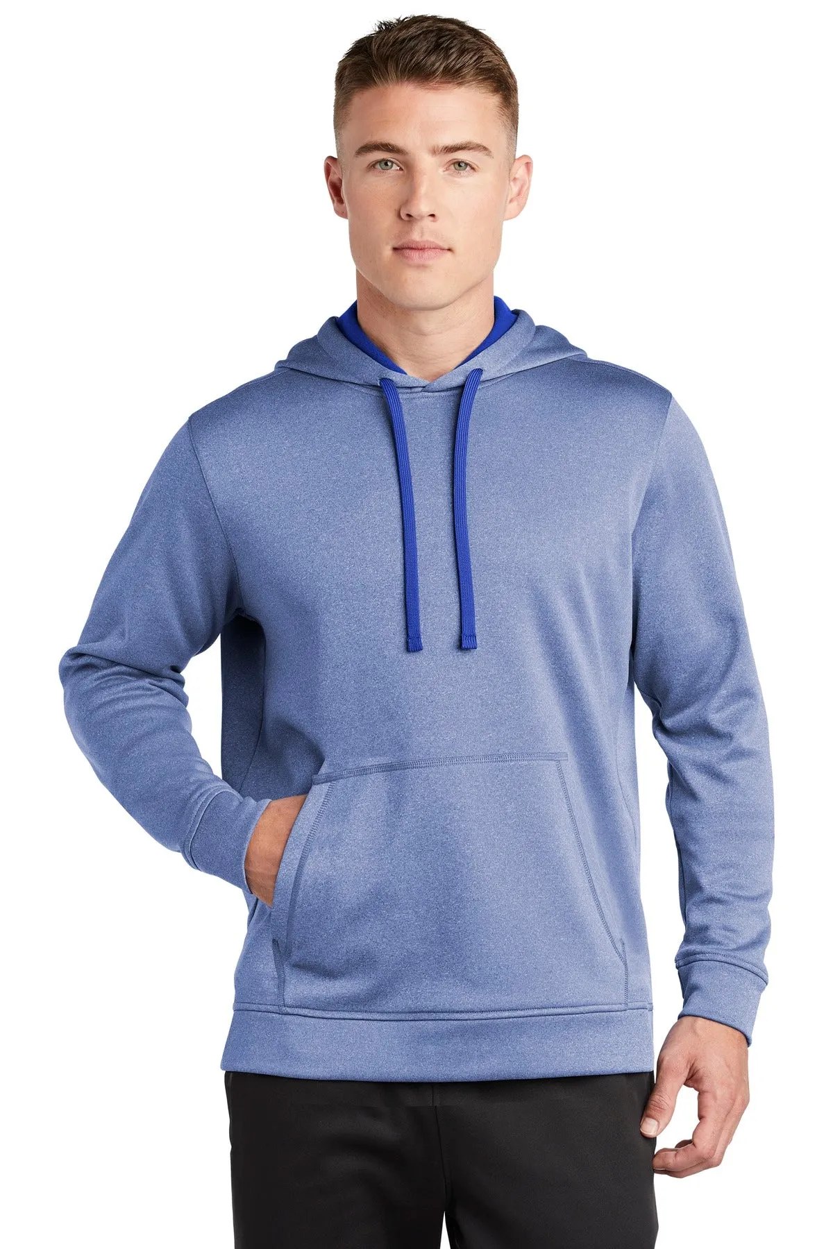 Custom Embroidered - Sport-Tek  PosiCharge  Sport-Wick  Heather Fleece Hooded Pullover. ST264