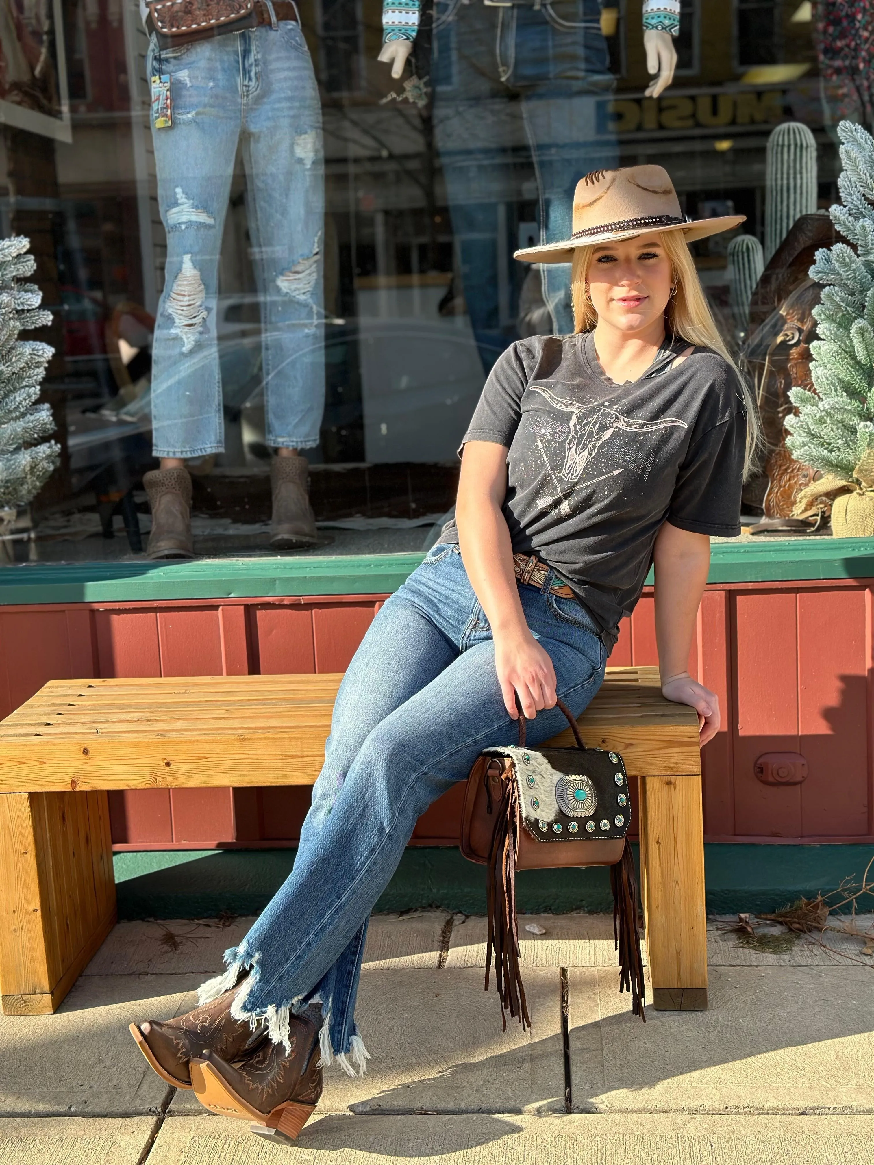 Custom Outback Trading Company Hat LA Pine Wool Not My First Rodeo Cowgirl Hat