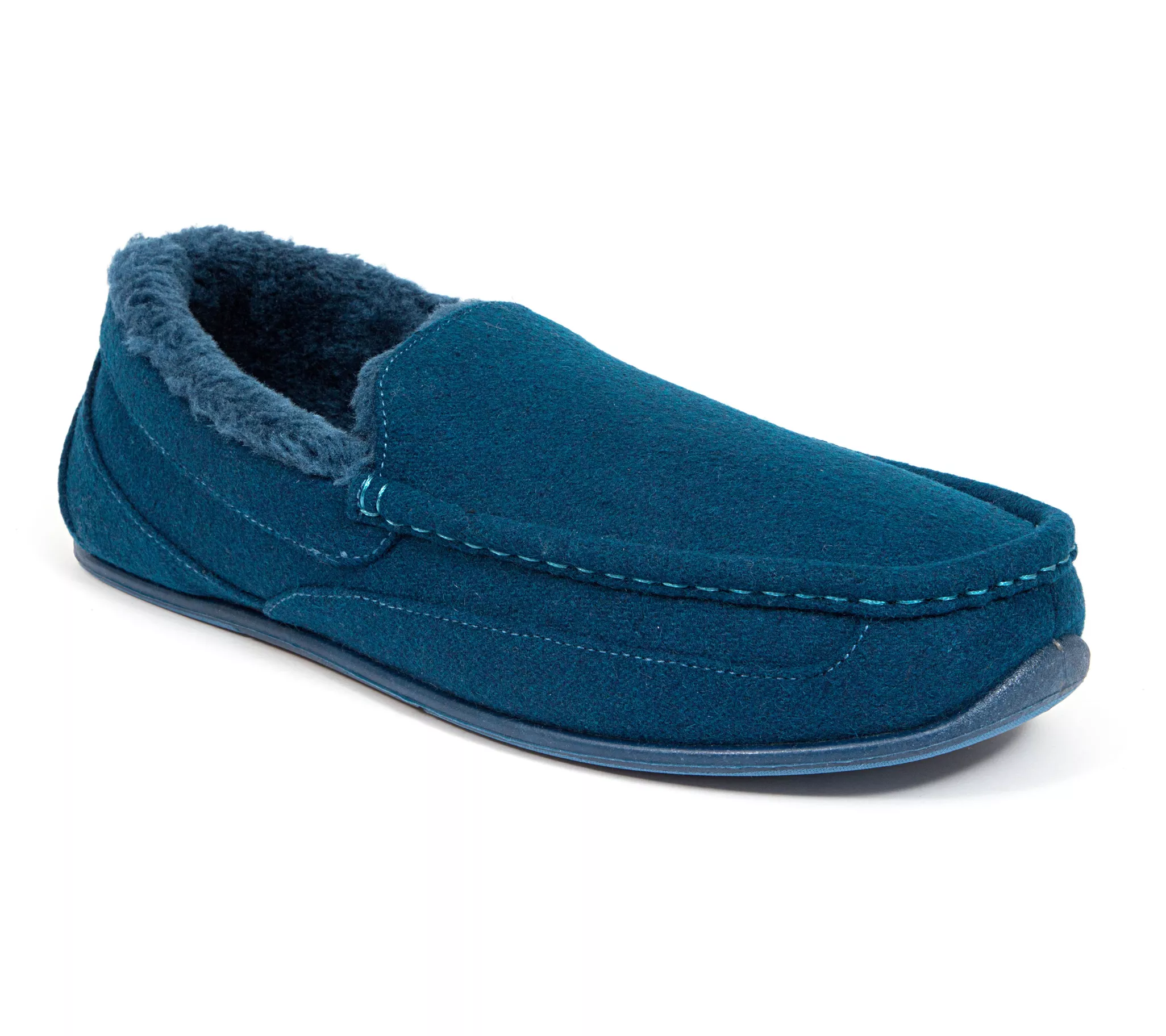 Deer Stags Men's Spun Textured Felt Moccasin Slipper