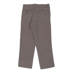 Dickies Trousers - 32W 30L Grey Cotton Blend