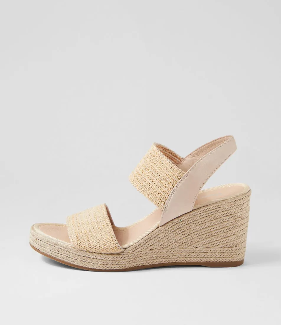 DJANGO & JULIETTE Pivey Natural Rope Elastic Leather Sandals