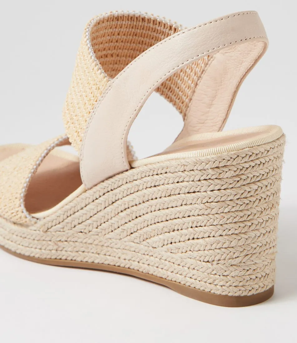 DJANGO & JULIETTE Pivey Natural Rope Elastic Leather Sandals