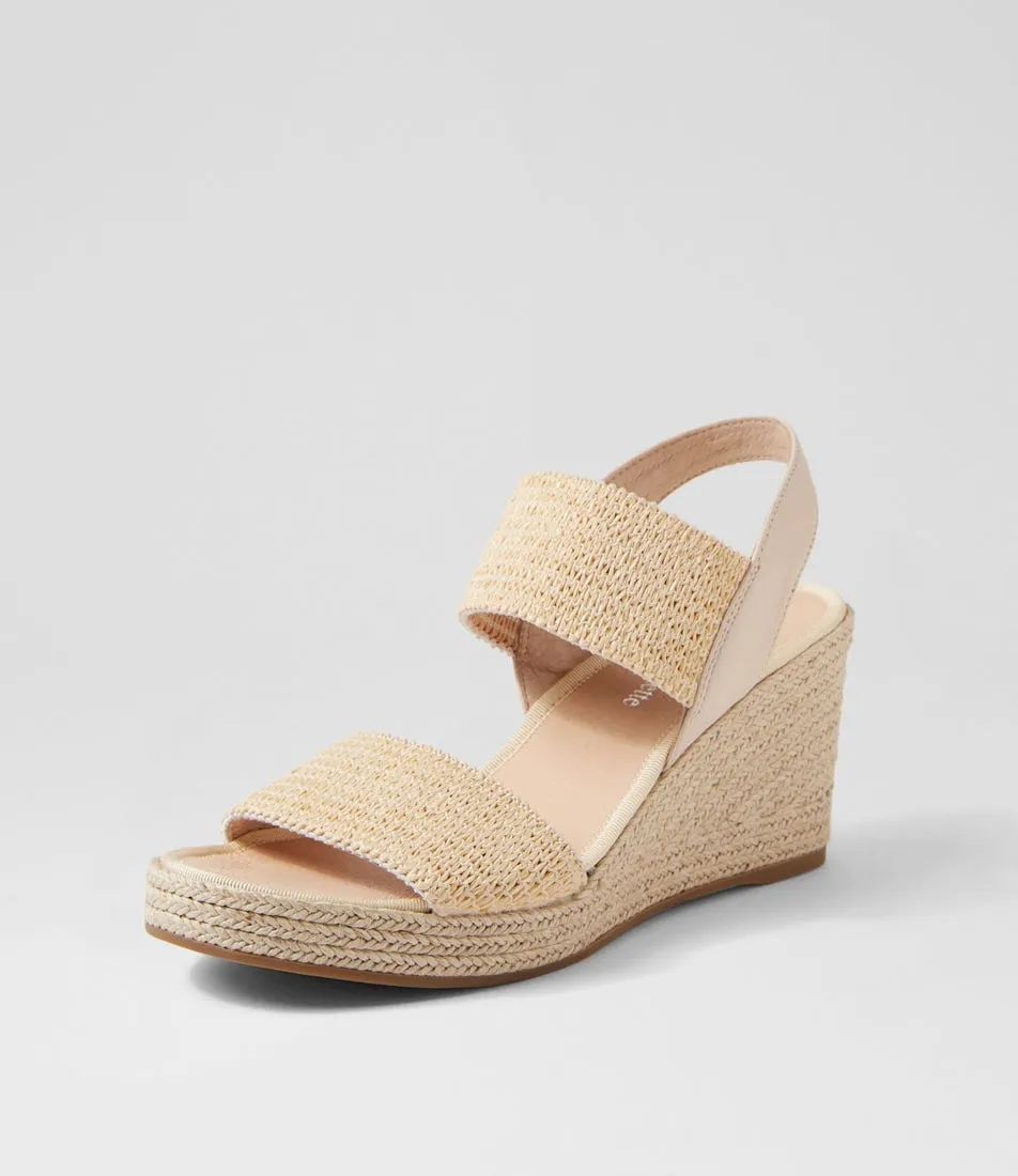 DJANGO & JULIETTE Pivey Natural Rope Elastic Leather Sandals