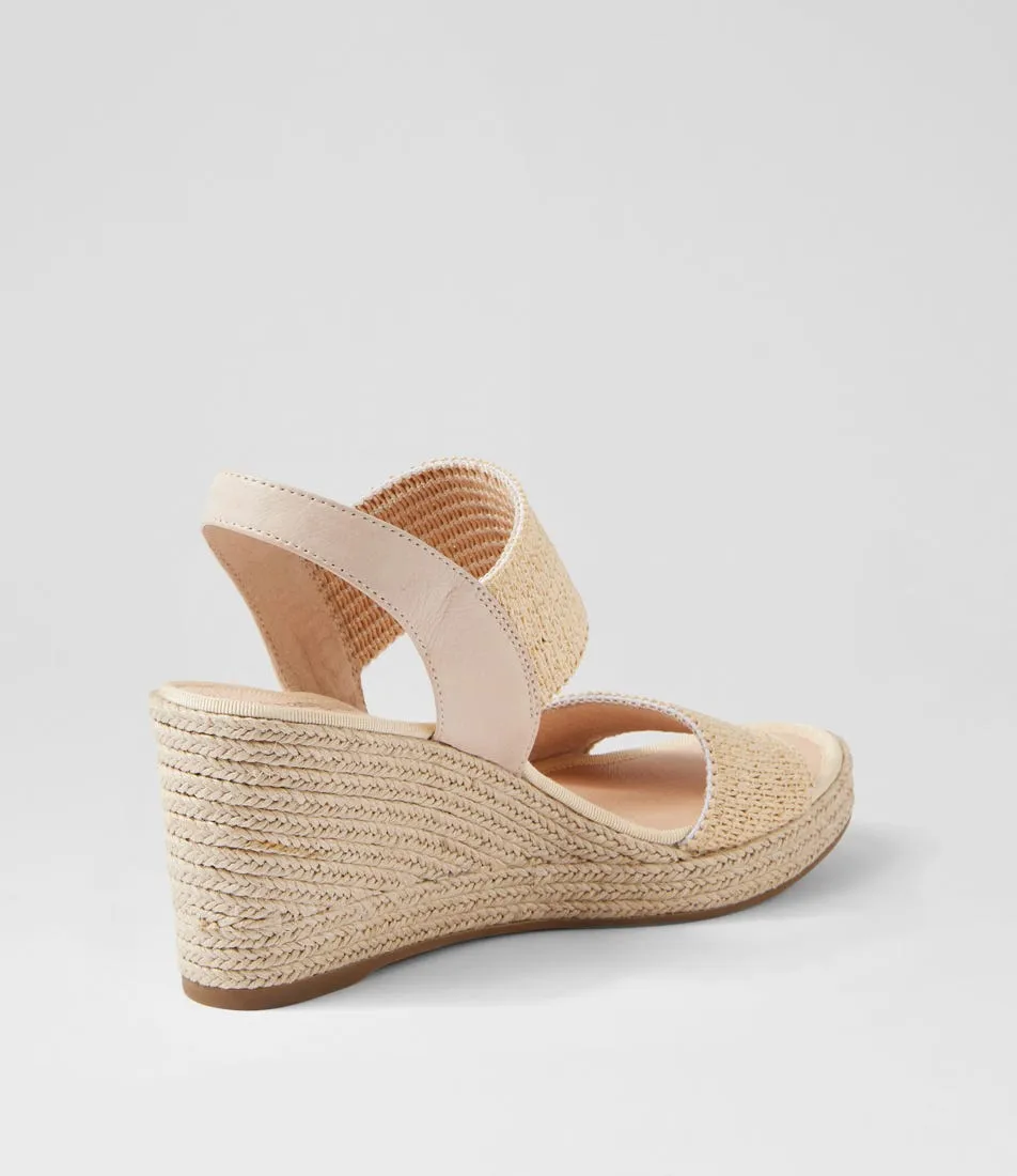 DJANGO & JULIETTE Pivey Natural Rope Elastic Leather Sandals