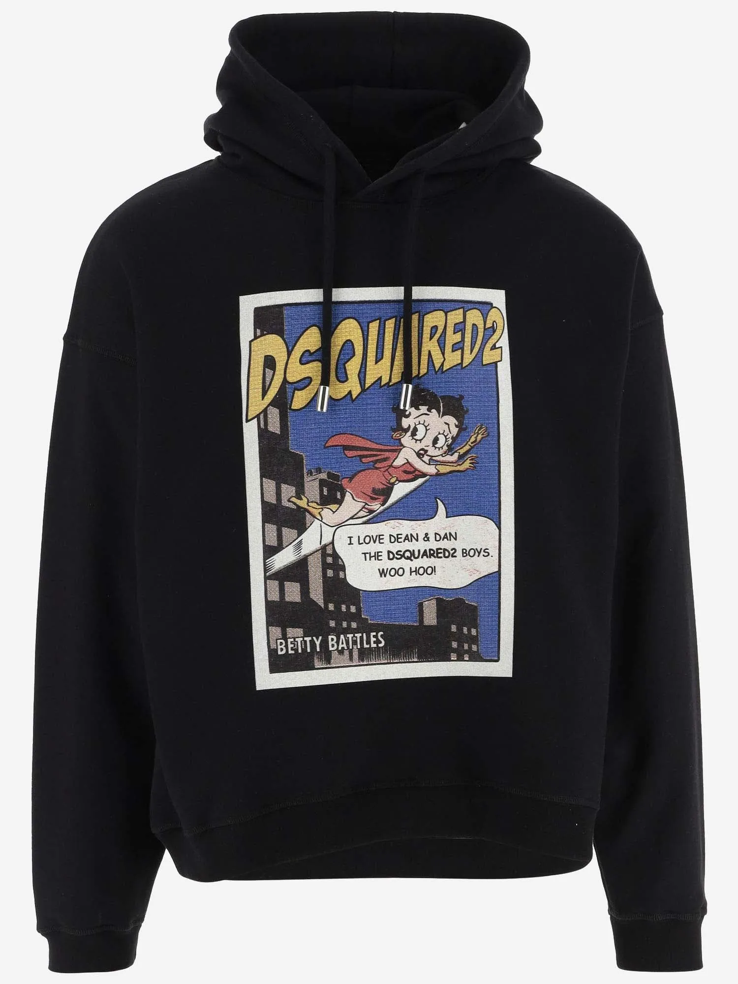 Dsquared2    Dsquared2 Cotton Hoodie With Graphic Print And Logo