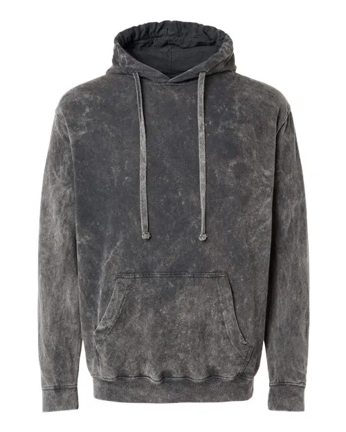 Dyenomite Men's Premium Fleece Mineral Wash Hooded Sweatshirt