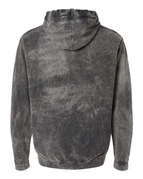 Dyenomite Men's Premium Fleece Mineral Wash Hooded Sweatshirt