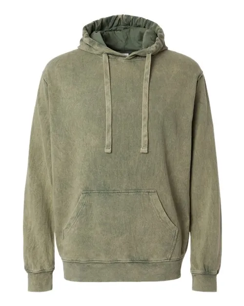 Dyenomite Men's Premium Fleece Mineral Wash Hooded Sweatshirt