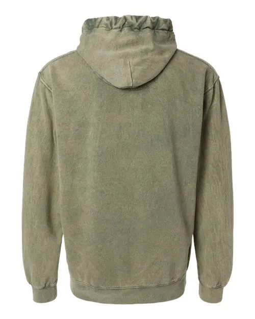 Dyenomite Men's Premium Fleece Mineral Wash Hooded Sweatshirt