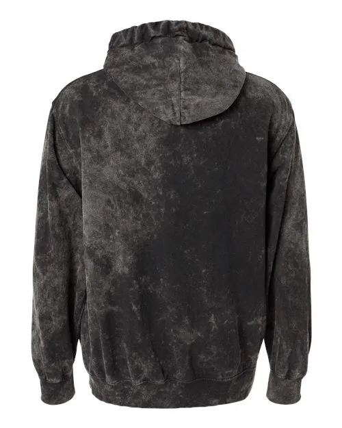 Dyenomite Men's Premium Fleece Mineral Wash Hooded Sweatshirt