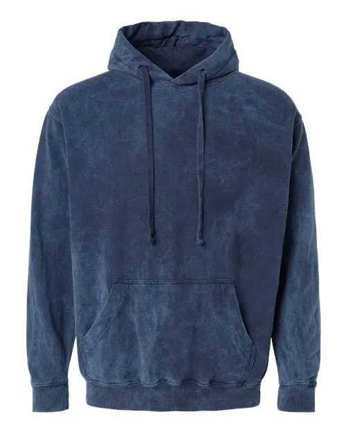 Dyenomite Men's Premium Fleece Mineral Wash Hooded Sweatshirt