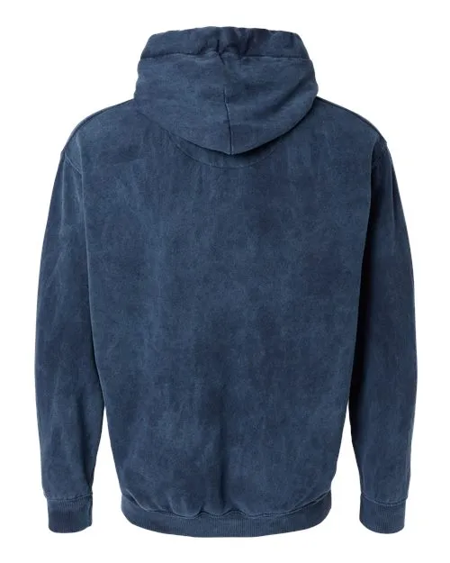 Dyenomite Men's Premium Fleece Mineral Wash Hooded Sweatshirt