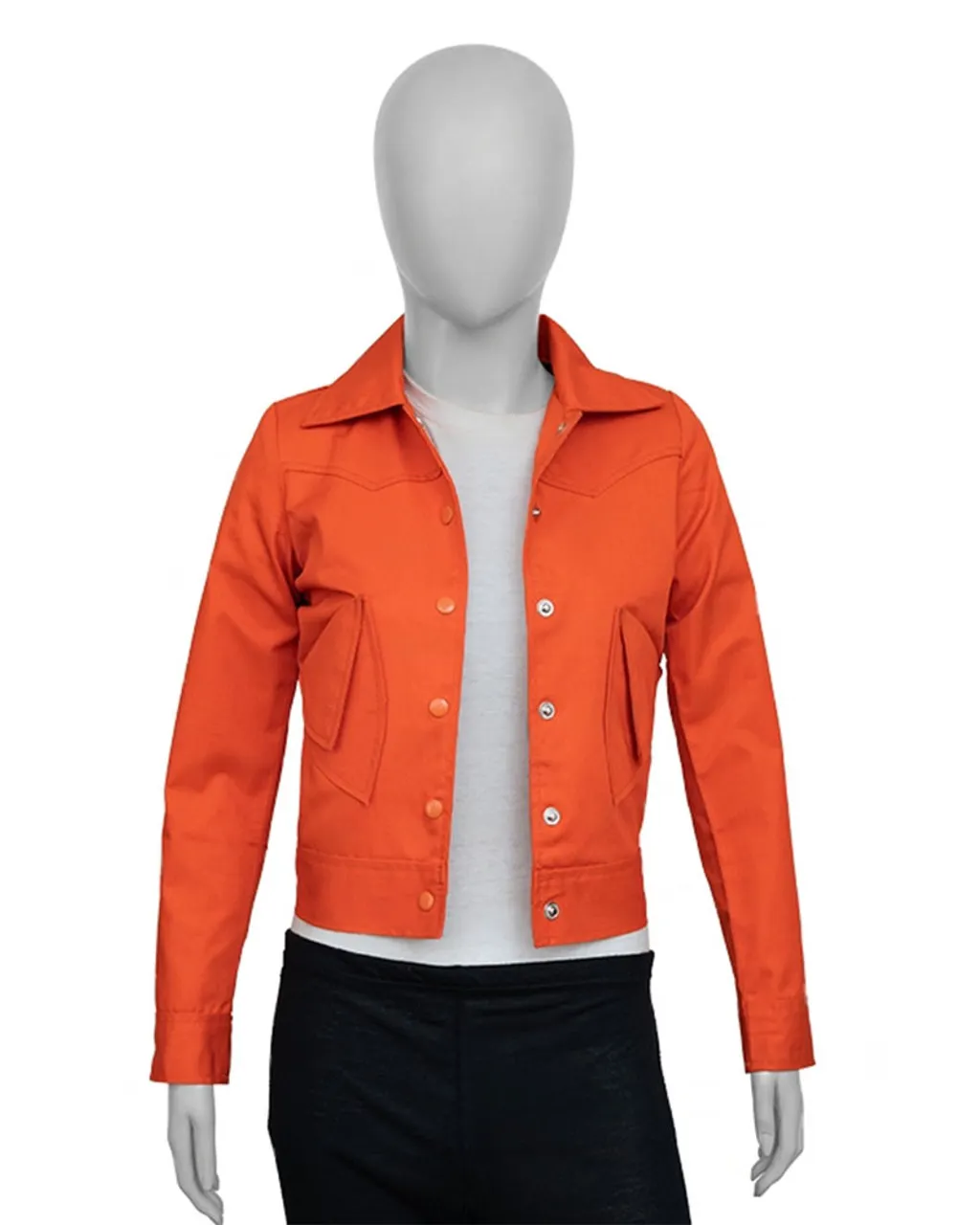 Emily In Paris S03 Lily Collins Orange Cropped Jacket